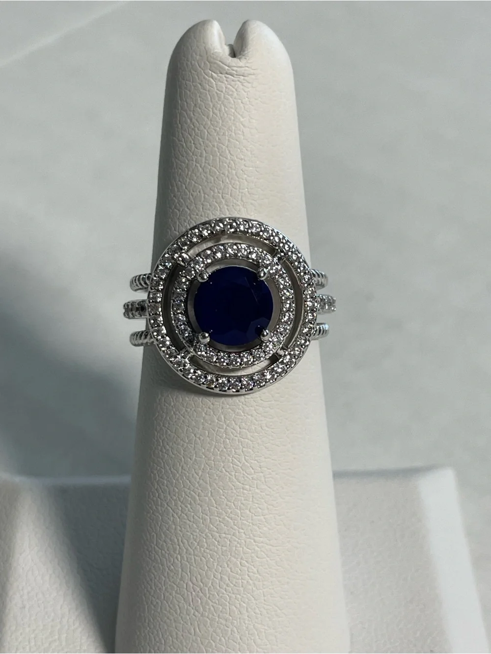 Bomb Party OG Ring Rare Unicorn “She’s The Moment” Rhodium/Sapphire NIB